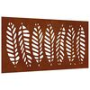 vidaXL Vrtni zidni ukras 105 x 55 cm od čelika COR-TEN s uzorkom li&scaron;ća