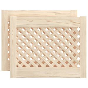 vidaXL Vrata za ormarić re&scaron;etkasti dizajn 2 kom 49,5x39,5 cm borovina