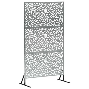 vidaXL Zaslon za privatnost 100 x 50 x 180 cm Pocinčani čelik Srebrna