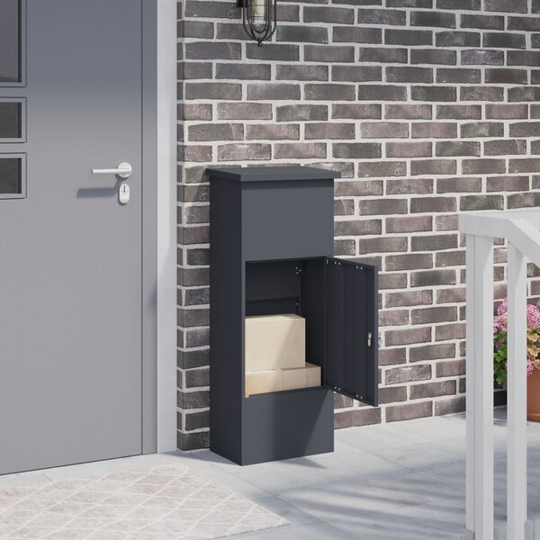 vidaXL Sandučić za pakete Antracit 44,5 x 29 x 110,5 cm Čelik