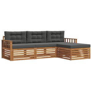 vidaXL Set vanjskih sofa Prirodna i antracit 249,5 x 162,5 x 73 cm