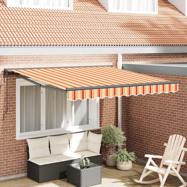 vidaXL Skrovita tenda &Scaron;areni 350 x 250 cm Aluminij i Tkanina