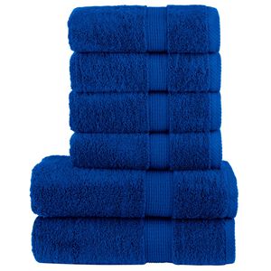 vidaXL 6-dijelni vrhunski set ručnika SOLUND plavi 600 gsm