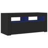 vidaXL TV ormarić s LED svjetlima crni 90 x 35 x 40 cm
