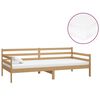 vidaXL Dnevni ležaj s madracem 90x200 cm boja meda od masivne borovine