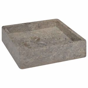 vidaXL Umivaonik sivi 40 x 40 x 10 cm mramorni