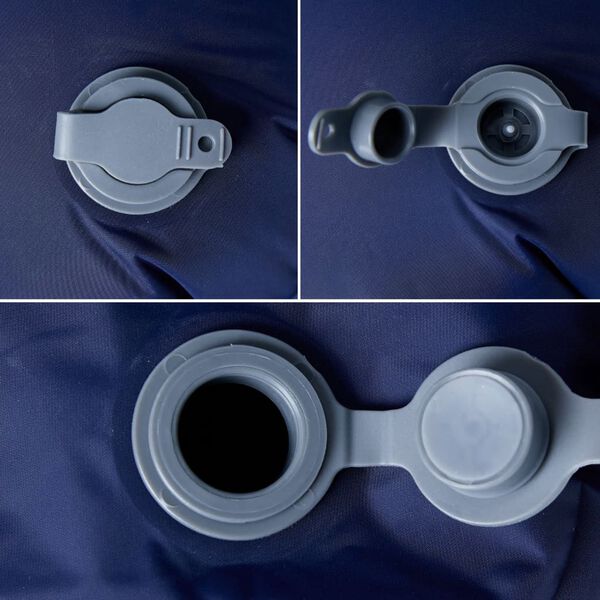 vidaXL Madrac na napuhavanje za kampiranje s jastukom za 1 osobu modri