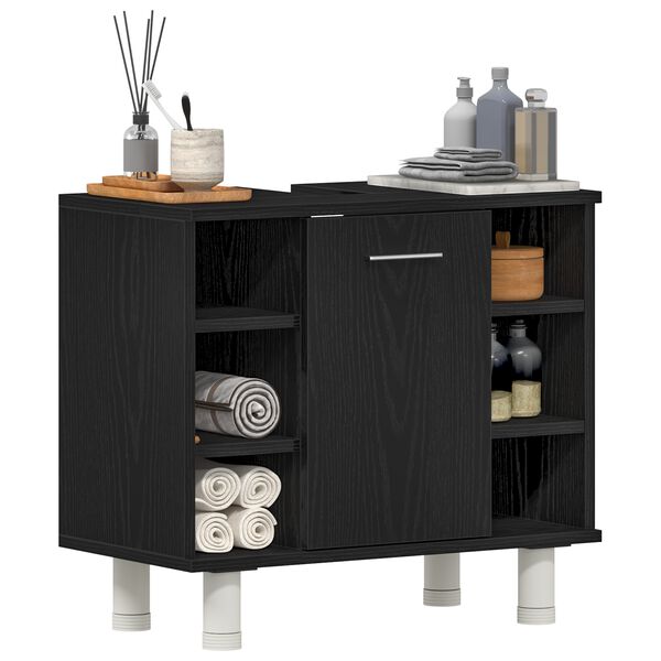 vidaXL Kupaonski ormar Crni hrast 60 x 32 x 54 cm Konstruirano drvo