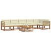vidaXL Set vanjskih sofa s jastukom 7 pcs Prirodna i krem