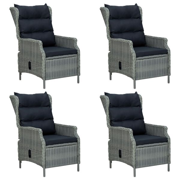 vidaXL 5-dijelni vrtni blagovaonski set svjetlosivi