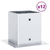 vidaXL Postolja za stupove kvadratna 12 kom 121x121 mm pocinčani čelik