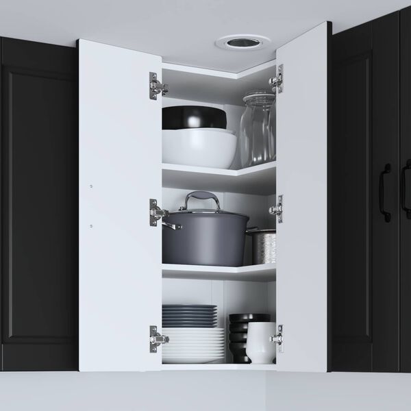 vidaXL Kuhinjski ormarić Zidne Crna 57 x 57 x 80 cm Konstruirano drvo