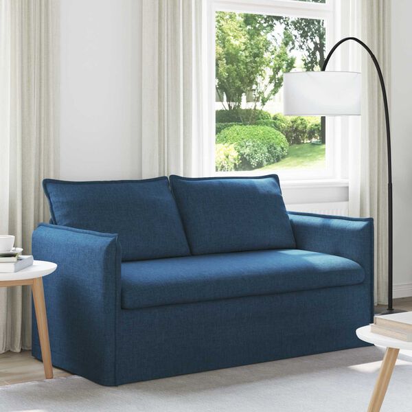 vidaXL Sofa 140cm Plava Metal