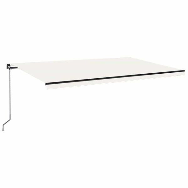 vidaXL Tenda na ručno uvlačenje s LED svjetlima 500x300 cm krem