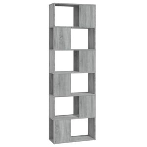 vidaXL Ormarić za knjige / pregrada siva boja hrasta 60 x 24 x 186 cm