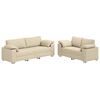 vidaXL Sofa 2 kom. Krema tkanina