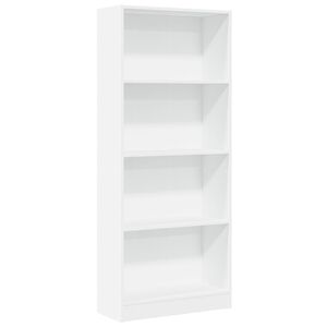 vidaXL Regal za knjige bijeli 60x24x143 cm konstruirano drvo