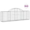 vidaXL Lučne gabionske ko&scaron;are 15 kom 200x30x60/80 cm pocinčano željez