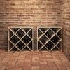 vidaXL Stalak za vino 2 pcs Prirodna 62 x 25 x 62 cm