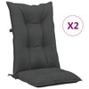 vidaXL Jastuci za vrtne stolice 2 kom antracit 120x50x7 cm od tkanine