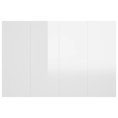 vidaXL Uzglavlje za krevet visoki sjaj bijelo 120 x 1,5 x 80 cm drveno