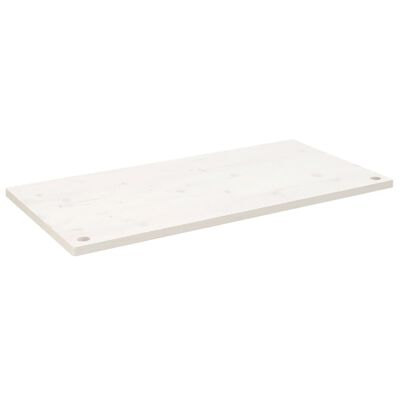 vidaXL Ploča za radni stol bijela 100x50x2,5 cm od masivne borovine