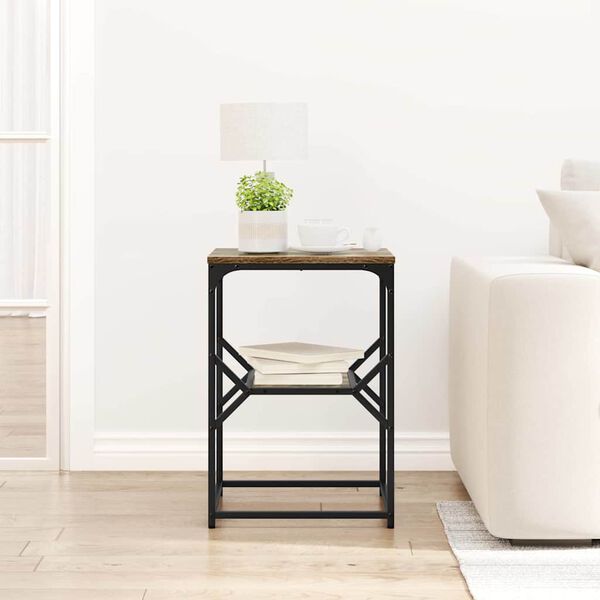 vidaXL Bocni stol Dimljeni hrast 41 x 40 x 60 cm