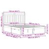 vidaXL Krevetna konstrukcija Vosak smeđa 205,5 x 165,5 x 100 cm