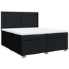 vidaXL Krevet s oprugama i madracem crni 200x200 cm od tkanine