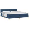 vidaXL Boxspring krevet s madracem Plava 200 x 200 cm tkanina