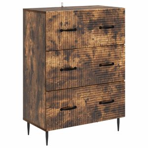 vidaXL Ormar s ladicama Dimljeni hrast 66 x 34,5 x 89,5 cm