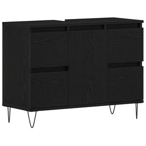 vidaXL Kupaonski ormarić za sudoper Crni hrast 80 x 33 x 60 cm