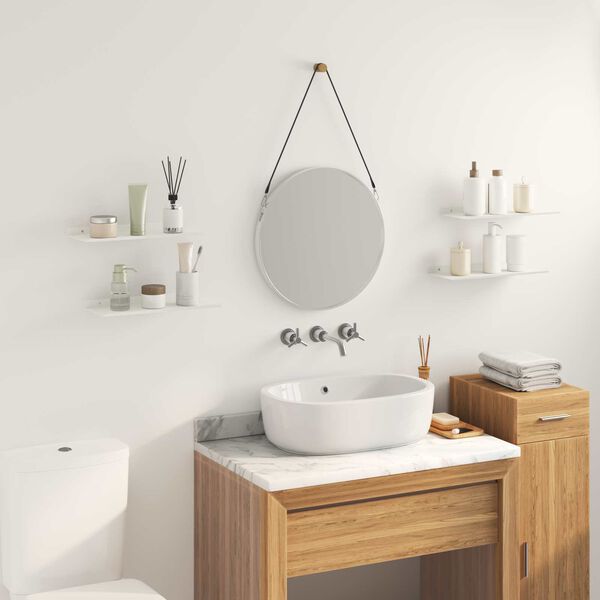 vidaXL Lebdeća polica Zidne 4 pcs Bijeli 40 x 18 x 2,5 cm Čelik