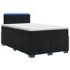 vidaXL Krevet s box springom, madracem i LED-om Crna 120 x 190 cm