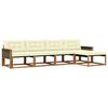 vidaXL Set vanjskih sofa 5 kom. Prirodna i krem