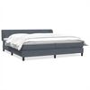 vidaXL Box Spring krevet s madracima tamno sivi 200x210 cm bar&scaron;un
