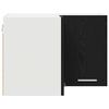 vidaXL Viseći ormarić s pohranom Crni hrast i bijela 57 x 57 x 40 cm