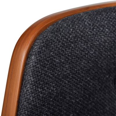 vidaXL Barske stolice 2 kom od zaobljenog drva i tkanine