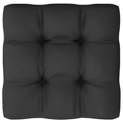 vidaXL 8-dijelna vrtna garnitura s jastucima od masivne borovine crna