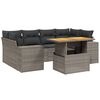 vidaXL 7-dijelni set vrtnih sofa sivi od poliratana
