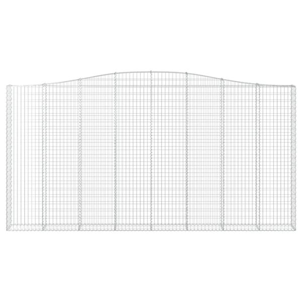 vidaXL Gabionska košara s lukom 400x30x200/220 cm pocinčano željezo