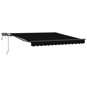 vidaXL Povlačivi tende Crna 300 x 250 cm Tkanina i Aluminij