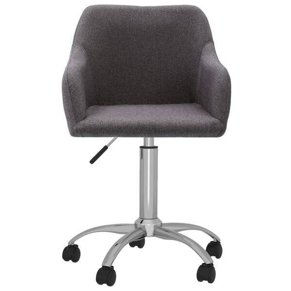 vidaXL Okretne blagovaonske stolice od tkanine 2 kom smeđe-sive