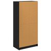 vidaXL Highboard Crni hrast 68 x 37 x 142 cm Konstruirano drvo