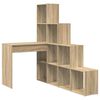 vidaXL Kutni stol s policom Sonoma hrast 101,5 x 149,5 x 149,5 cm