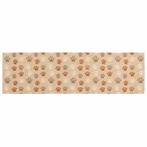 vidaXL Kuhinjski Tepih bež &scaron;ape 150 x 45 cm 100% poliamid