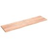 vidaXL Zidna polica svjetlosmeđa 200x50x(2-4) cm obrađena hrastovina
