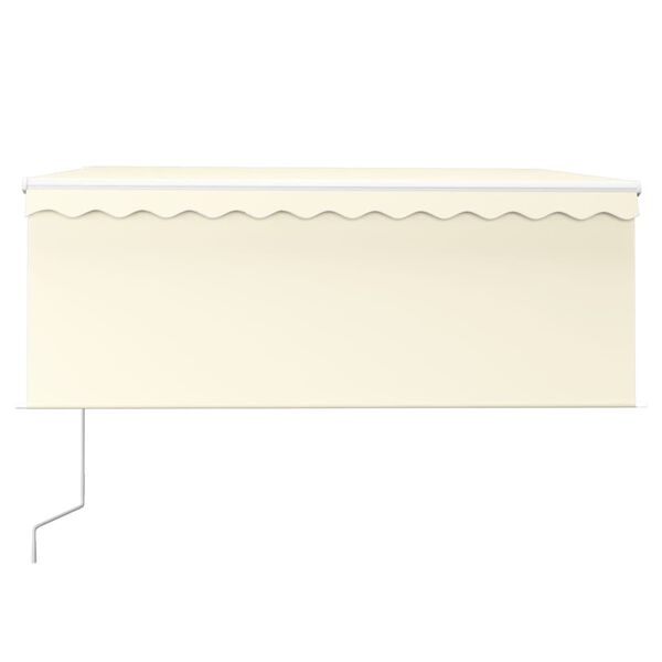 vidaXL Automatska tenda s roletom i senzorom LED 3 x 2,5 m krem