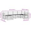 vidaXL Setovi sofa 6 pcs Prirodna Čvrsto drvo akacije