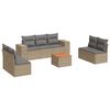 vidaXL 8-dijelni set vrtnih sofa od poliratana s jastucima bež